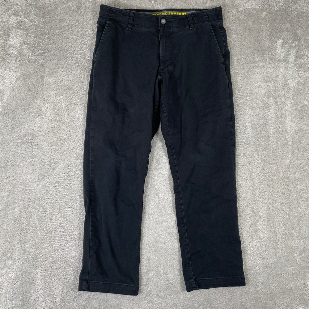 Lee Extreme Comfort Pants Mens 33x30 (Fits 33x28) Black Chino Performance Series